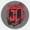 Justice_League___Brushed_Paint_JL_Shield_Classic_Round_Sticker_1 Justice League Brushed Paint JL Shield Classic Round Sticker