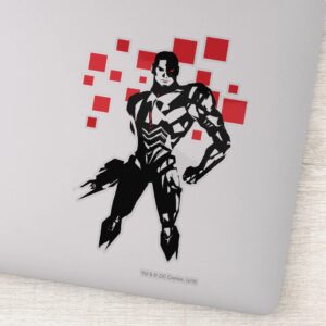 Justice League Cyborg Digital Noir Pop Art Sticker