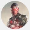 Justice_League___Cyborg_On_Battlefield_Classic_Round_Sticker_1 Justice League Cyborg On Battlefield Classic Round Sticker