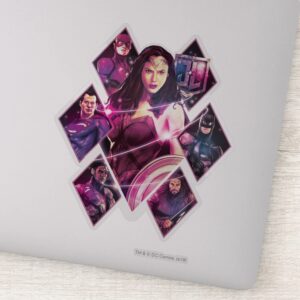 Justice League Diamond Galactic Group Panels Sticker