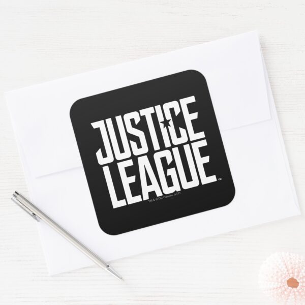 Justice_League___Justice_League_Logo_Square_Sticker_3 Justice League Justice League Logo Square Sticker