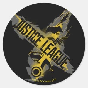 Justice League Justice League Team Symbols Classic Round Sticker