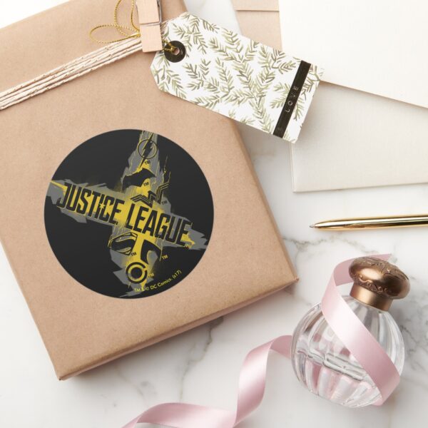 Justice_League___Justice_League_&_Team_Symbols_Classic_Round_Sticker_5 Justice League Justice League Team Symbols Classic Round Sticker