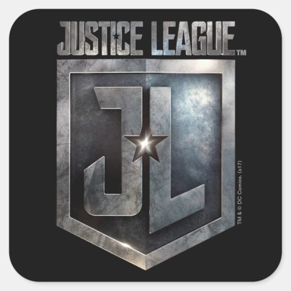 Justice_League___Metallic_JL_Shield_Square_Sticker_1 Justice League Metallic JL Shield Square Sticker
