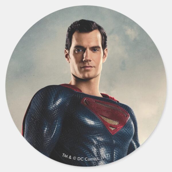 Justice_League___Superman_On_Battlefield_Classic_Round_Sticker_1 Justice League Superman On Battlefield Classic Round Sticker