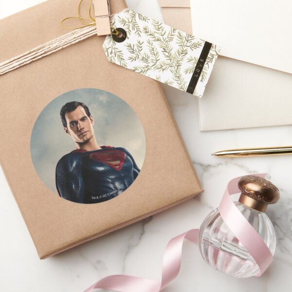 Justice_League___Superman_On_Battlefield_Classic_Round_Sticker_5 Justice League Superman On Battlefield Classic Round Sticker