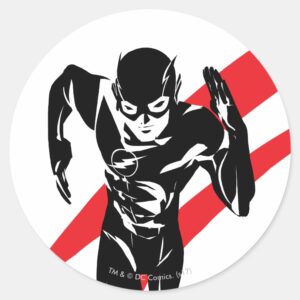 Justice League The Flash Running Noir Pop Art Classic Round Sticker