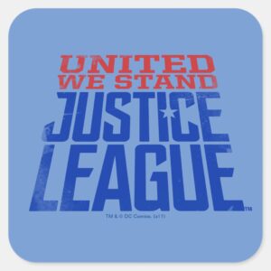 Justice League United We Stand Graphic Square Sticker