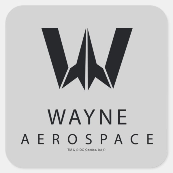 Justice_League___Wayne_Aerospace_Logo_Square_Sticker_1 Justice League Wayne Aerospace Logo Square Sticker