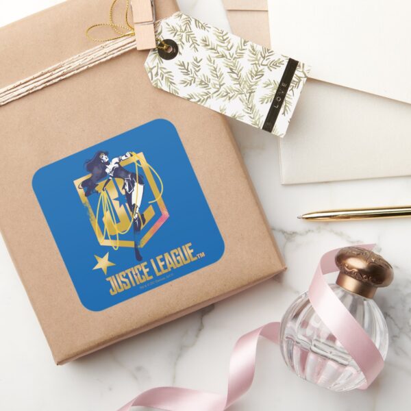 Justice_League___Wonder_Woman_JL_Logo_Pop_Art_Square_Sticker_5 Justice League Wonder Woman JL Logo Pop Art Square Sticker