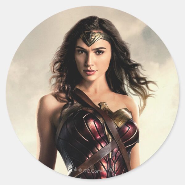 Justice_League___Wonder_Woman_On_Battlefield_Classic_Round_Sticker_1 Justice League Wonder Woman On Battlefield Classic Round Sticker