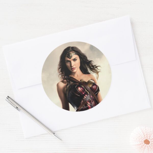 Justice_League___Wonder_Woman_On_Battlefield_Classic_Round_Sticker_3 Justice League Wonder Woman On Battlefield Classic Round Sticker