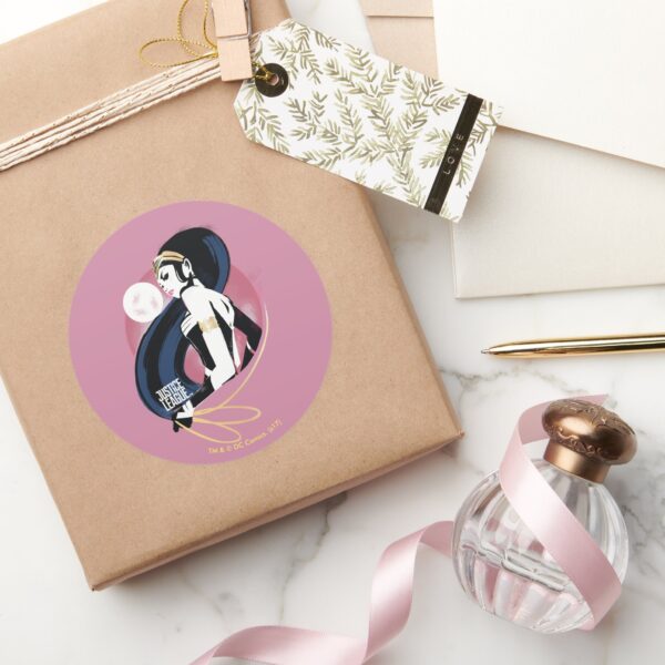 Justice_League___Wonder_Woman_Profile_Pop_Art_Classic_Round_Sticker_5 Justice League Wonder Woman Profile Pop Art Classic Round Sticker