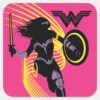 Justice League Wonder Woman Silhouette Icon Square Sticker
