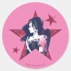 Justice_League___Wonder_Woman_&_Stars_Pop_Art_Classic_Round_Sticker_1 Justice League Wonder Woman Stars Pop Art Classic Round Sticker