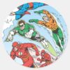 Justice_League_of_America_Group_3_Classic_Round_Sticker_1 Justice League Of America Group 3 Classic Round Sticker