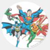Justice_League_of_America_Group_4_Classic_Round_Sticker_1 Justice League Of America Group 4 Classic Round Sticker