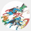 Justice_League_of_America_Group_5_Classic_Round_Sticker_1 Justice League Of America Group 5 Classic Round Sticker