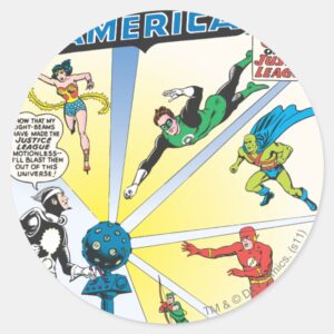 Justice League Of America Issue 12 June Classic Round Sticker