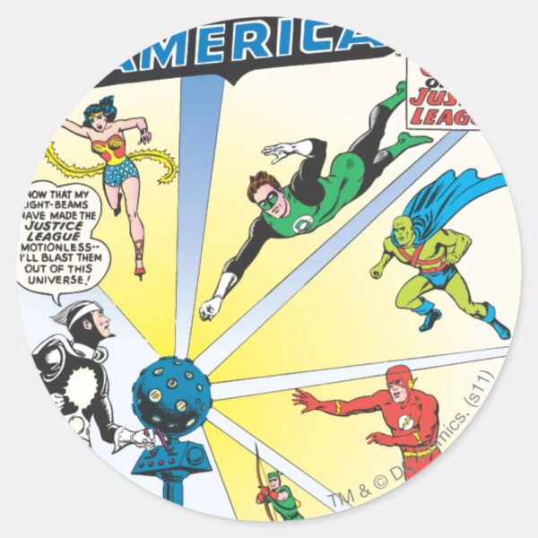 Justice_League_of_America_Issue_#12_-_June_Classic_Round_Sticker_1 Justice League Of America Issue 12 June Classic Round Sticker