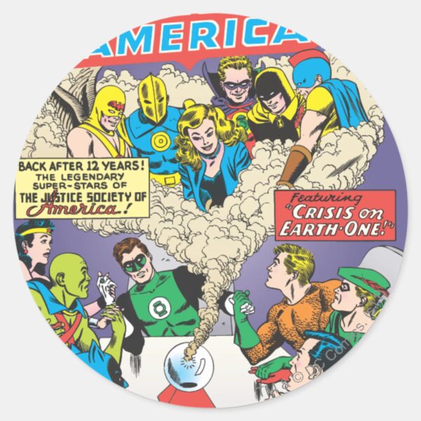 Justice_League_of_America_Issue_#21_-_Aug_Classic_Round_Sticker_1 Justice League Of America Issue 21 Aug Classic Round Sticker