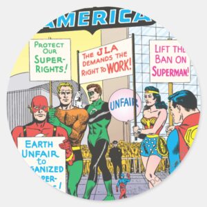 Justice League Of America Issue 28 June Classic Round Sticker