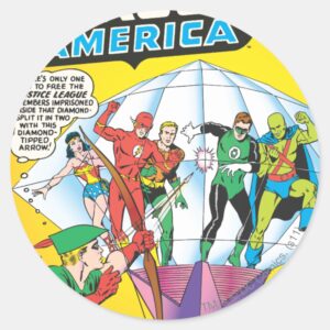 Justice League Of America Issue 4 May Classic Round Sticker