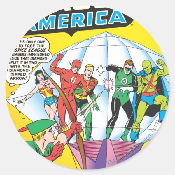 Justice_League_of_America_Issue_#4_-_May_Classic_Round_Sticker_1 Justice League Of America Issue 4 May Classic Round Sticker