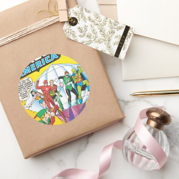 Justice_League_of_America_Issue_#4_-_May_Classic_Round_Sticker_5 Justice League Of America Issue 4 May Classic Round Sticker