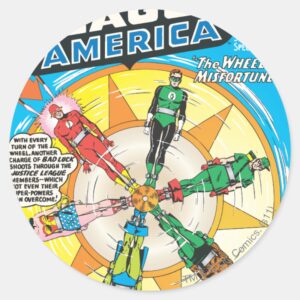 Justice League Of America Issue 6 Sept Classic Round Sticker