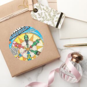 Justice League Of America Issue 6 Sept Classic Round Sticker