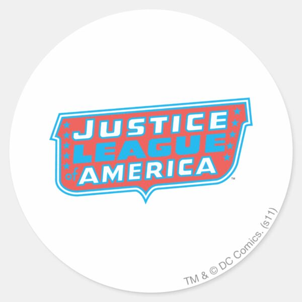 Justice_League_of_America_Logo_Classic_Round_Sticker_1 Justice League Of America Logo Classic Round Sticker