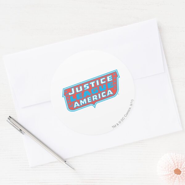 Justice_League_of_America_Logo_Classic_Round_Sticker_3 Justice League Of America Logo Classic Round Sticker