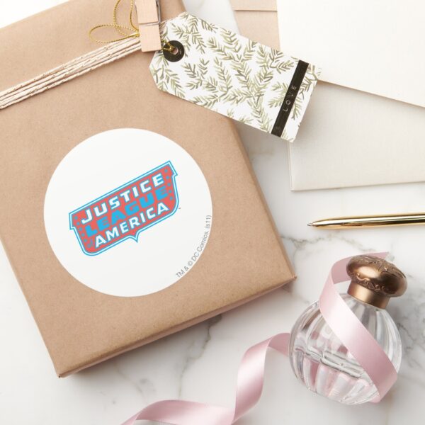 Justice_League_of_America_Logo_Classic_Round_Sticker_5 Justice League Of America Logo Classic Round Sticker