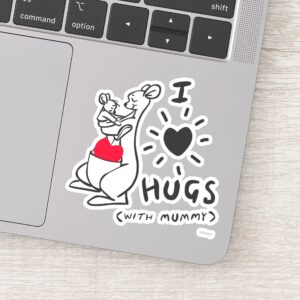 Kanga Roo I Love Hugs With Mummy Sticker