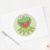 Kermit_the_Frog_Cartoon_Head_Classic_Round_Sticker_3 Kermit The Frog Cartoon Head Classic Round Sticker