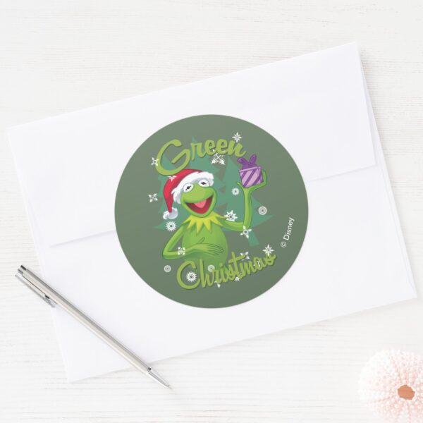 Kermit_the_Frog___Green_Christmas_Classic_Round_Sticker_3 Kermit The Frog Green Christmas Classic Round Sticker