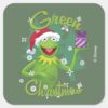 Kermit_the_Frog___Green_Christmas_Square_Sticker_1 Kermit The Frog Green Christmas Square Sticker