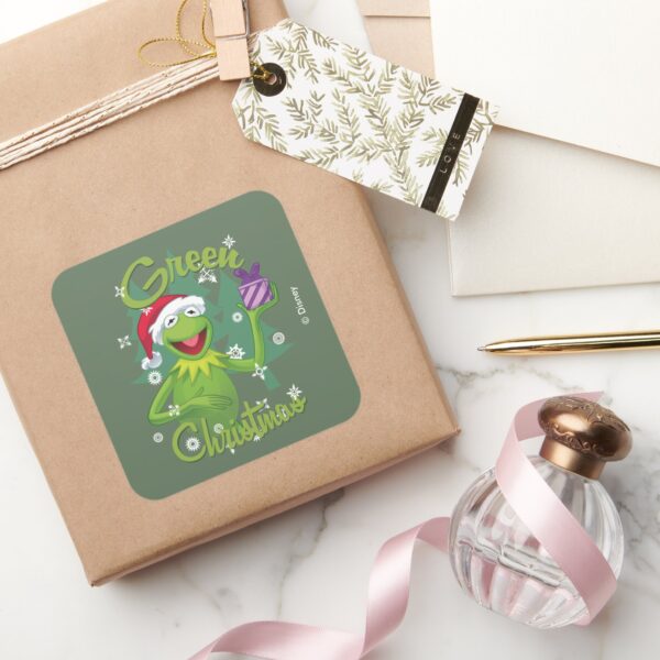 Kermit_the_Frog___Green_Christmas_Square_Sticker_5 Kermit The Frog Green Christmas Square Sticker