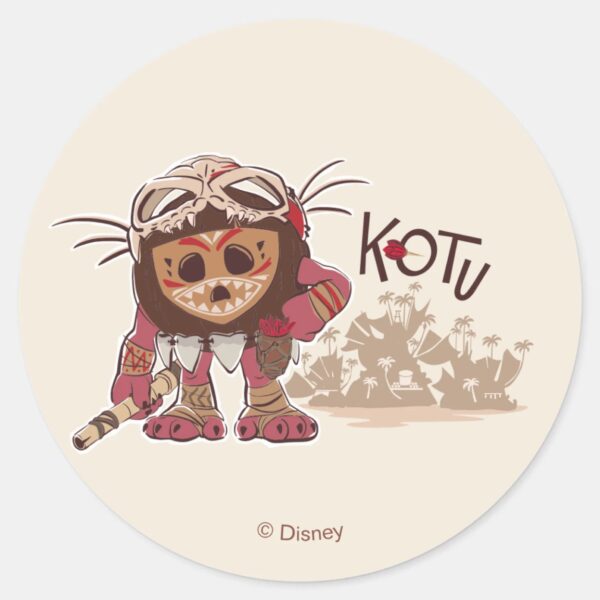 Kotu_the_Kakamora_Classic_Round_Sticker_1 Kotu The Kakamora Classic Round Sticker