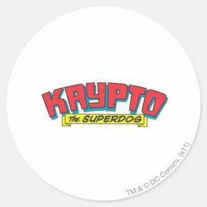 Krypto The Superdog Classic Round Sticker