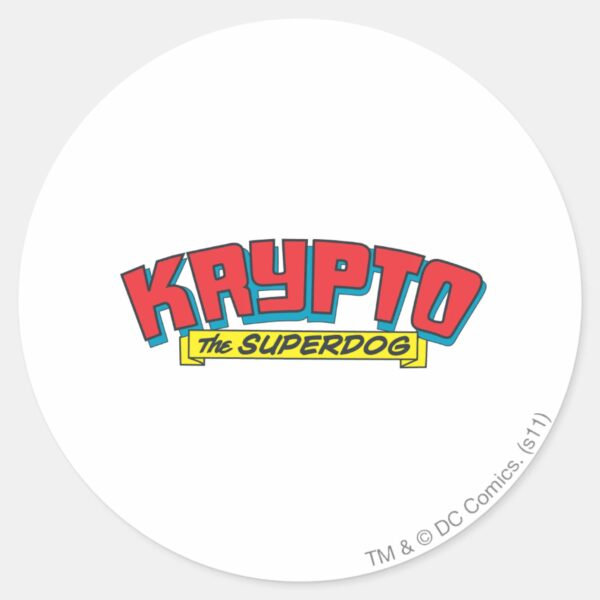Krypto_the_superdog_classic_round_sticker_1 Krypto The Superdog Classic Round Sticker