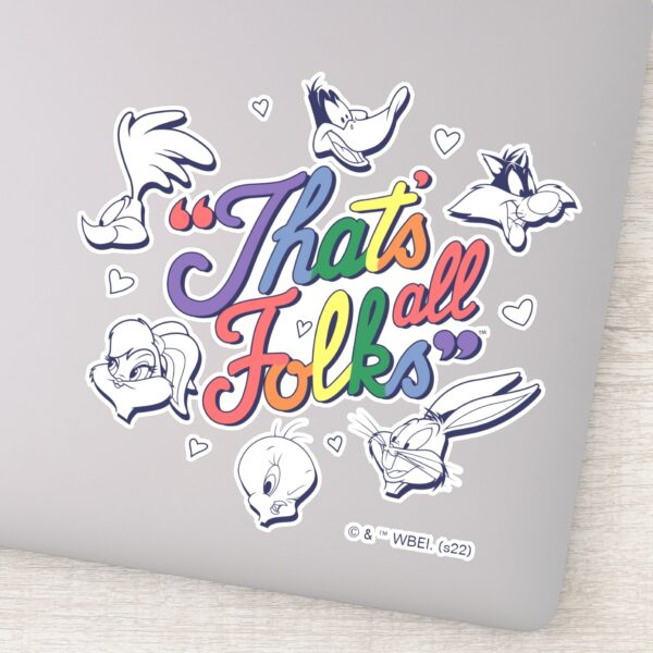 LOONEY_TUNES™_-_That's_All_Folks!_Pride_Badge_Sticker_1 LOONEY TUNES™ Thats All Folks Pride Badge Sticker