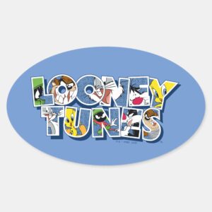 LOONEY TUNES™ Characters In Lettering Oval Sticker