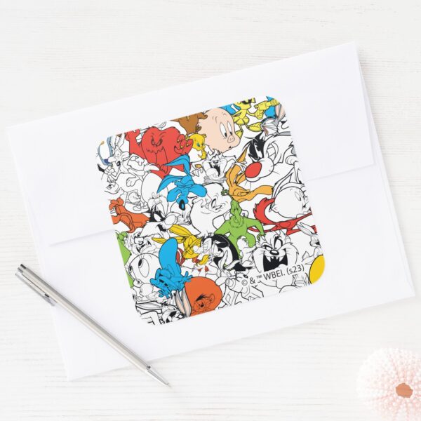 LOONEY TUNES™ Color Pop Pattern Square Sticker