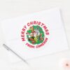 LOONEY_TUNES™_Group_Christmas_Wreath_Classic_Round_Sticker_3 LOONEY TUNES™ Group Christmas Wreath Classic Round Sticker