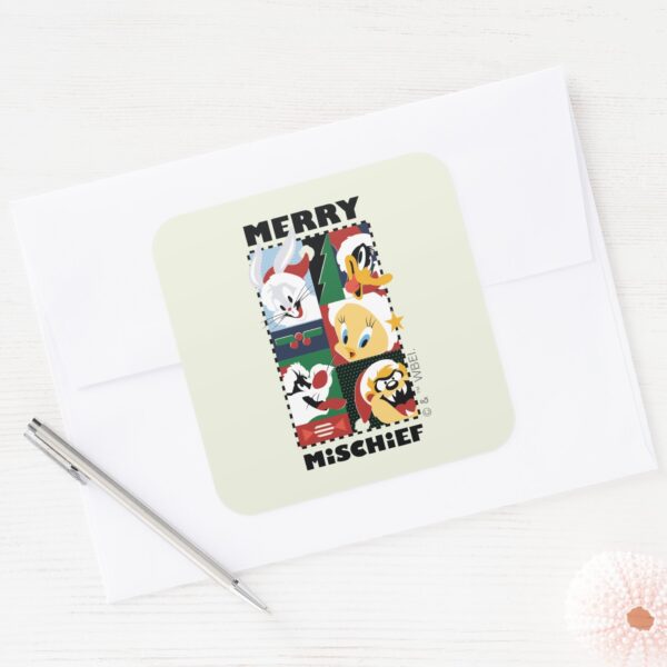 LOONEY_TUNES™_Holiday_Merry_Mischief_Square_Sticker_3 LOONEY TUNES™ Holiday Merry Mischief Square Sticker