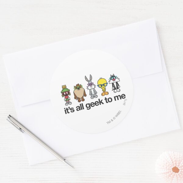 LOONEY TUNES™ Nerds All Geek To Me Classic Round Sticker