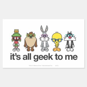 LOONEY TUNES™ Nerds All Geek To Me Rectangular Sticker