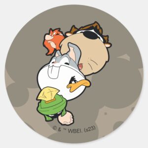 LOONEY TUNES™ Stylized Big Heads Classic Round Sticker